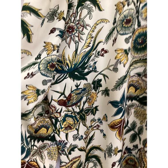 Tuckernuck Sharp Floral Serena Blouse Button Front Long Sleeve Size XL - Picture 12 of 16